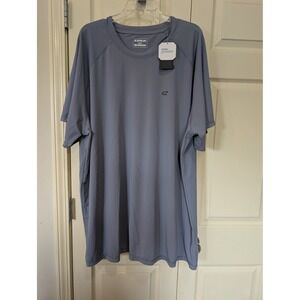 EZRUN Mens 5XL Athletic Performance T-Shirt UPF 50+ Light Grey Short Sleeve Tee